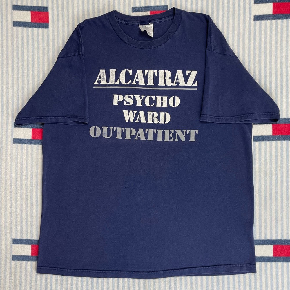 Vintage Alcatraz Psycho Ward Outpatient Humor short sleeve tee shirt